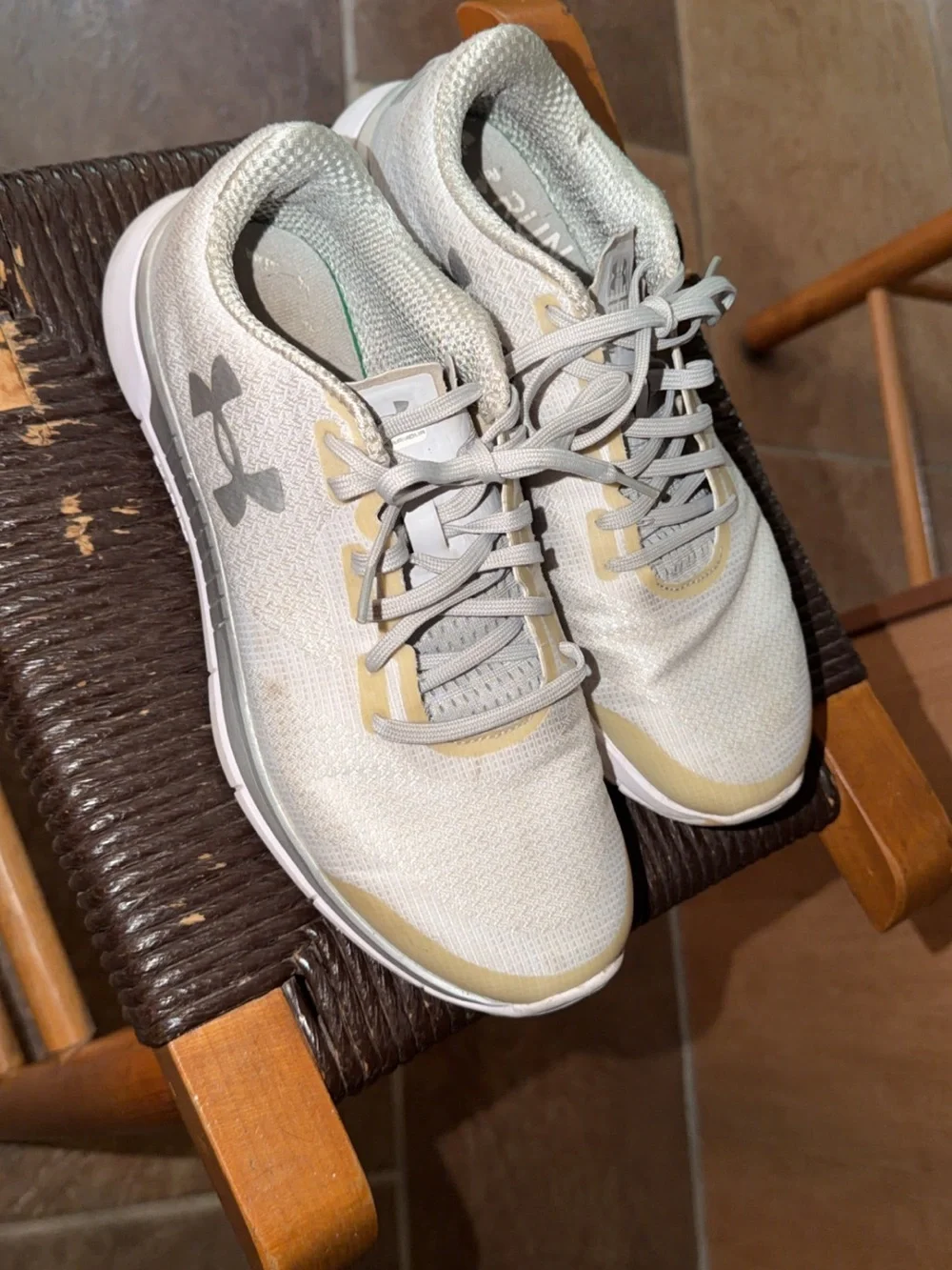 Under Armour Women’s Light Gray & Cream Training Sneakers